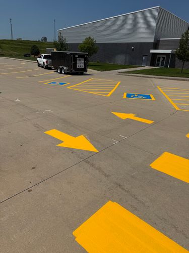 Line Striping for Midwest Line Striping LLC in Spirit Lake, IA