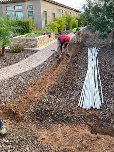 Mulch Installation for Revolution Landscape Construction in Mesa, AZ