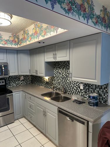 Cabinet Painting for T&T Kitchens in Shamong, NJ