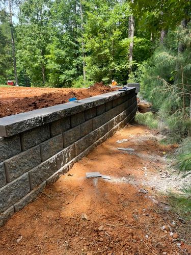 Retaining Wall Construction for Lively Landscaping LLC - NC in Franklinton, North Carolina