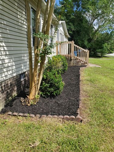 Mulch Installation for Heroy's Lawn Services in Jacksonville, North Carolina