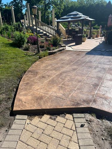 Stamped Concrete Installation for Luna Dynasty Concrete in Chicago, IL