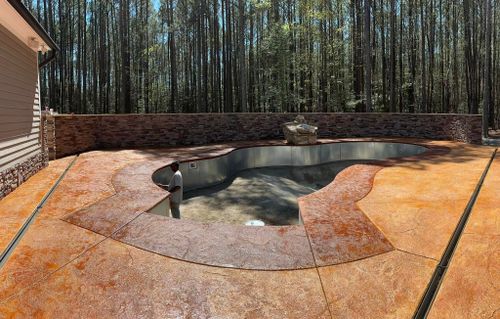 Stamped Concrete Installation for Concrete Cowboyz in Greenville, NC