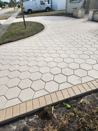 Stamped Concrete Installation for Beautiful and Affordable Stamped Concrete by Castilla Concrete Finish Design Corp in Sunrise, FL