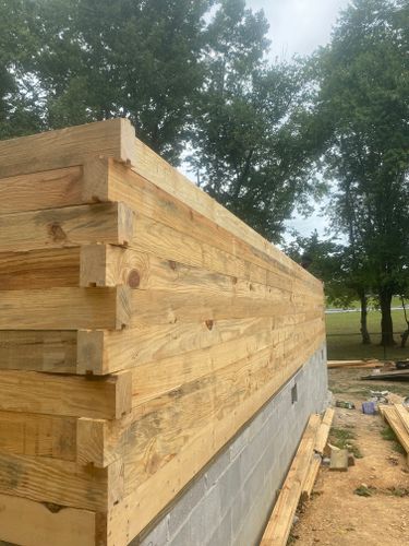 Dove Tail Cabins for Jrs. Sawmilled Lumber in Munford, AL