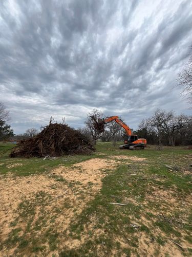 Excavation and site prep for South Prairie Construction in South Bend, TX