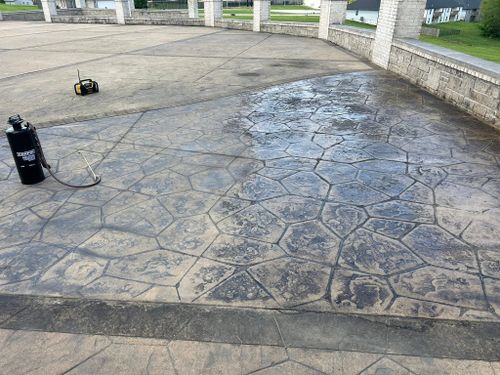 Stamped Concrete Installation for MidWest Concrete in Benton, MO