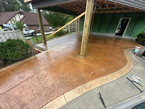 Stamped Concrete Installation for Tanenbaum Services & Concrete in Florence, KY