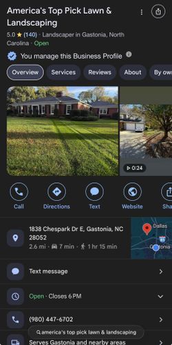 Mowing for America's Top Pick Lawn & Landscaping in Gastonia, NC
