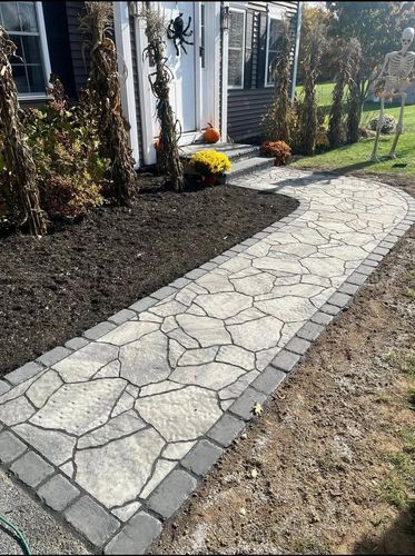 Walkway Installation for Z. Hastings Landscape Construction in Templeton, MA