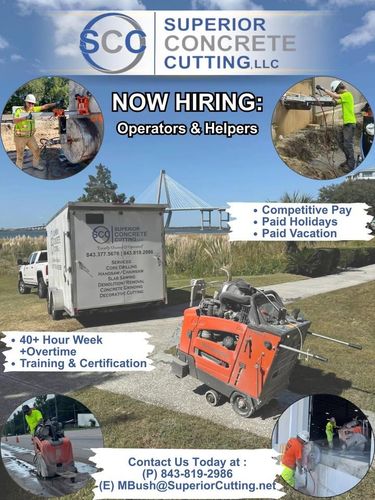  for Superior Concrete Cutting LLC in Charleston, SC
