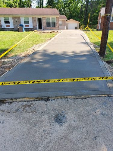 Concrete Driveway Installation for Immaculate Concrete and Construction in Troy, IL