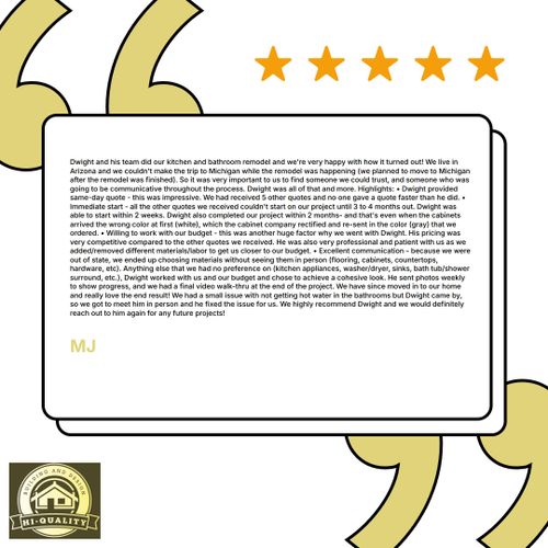  for HI-Quality Building & Design in Washtenaw County, MI