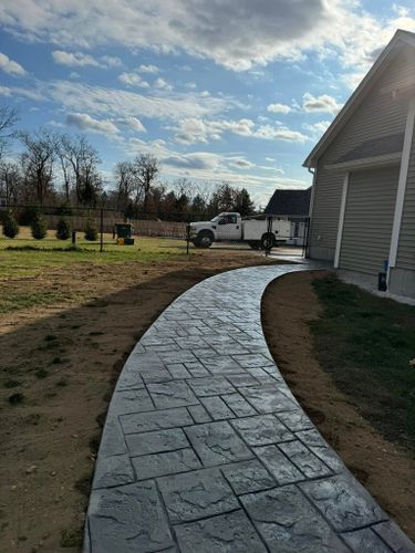 Stamped Concrete Installation for Z. Hastings Landscape Construction in Templeton, MA
