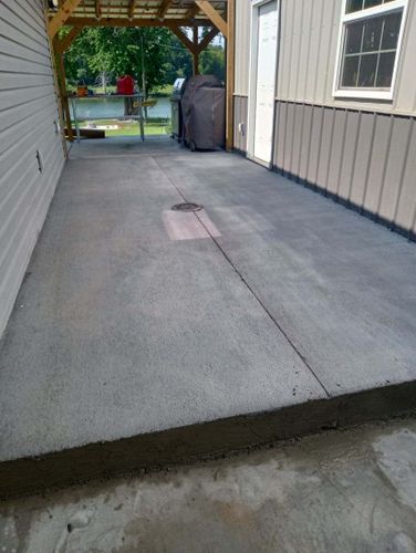 Concrete Slab Construction for Out of the Blue Concrete in Cocke County, TN