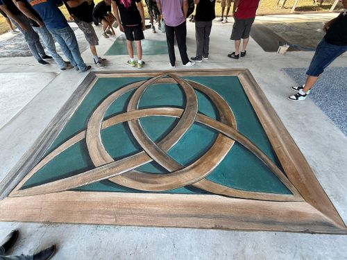 Full Depth Custom Carved Concrete for Whitfield Concrete Construction in Solsberry, IN