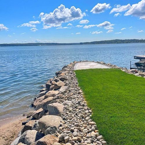 Lake Wall Restoration for Moore Lake Living LLC in Leesburg, TX