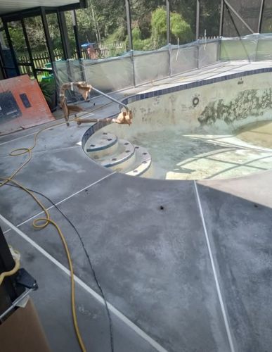 Pool deck resurfacing for American Acrylic Concrete Coatings in Longwood, FL