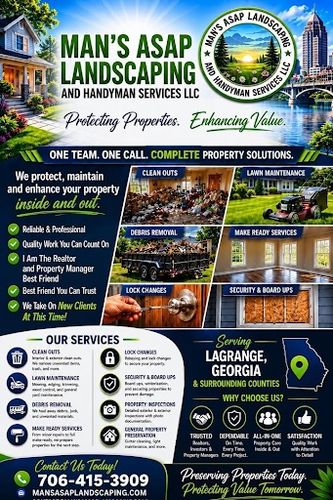  for Man's Asap Landscaping and Handyman Services LLC in Lagrange, GA
