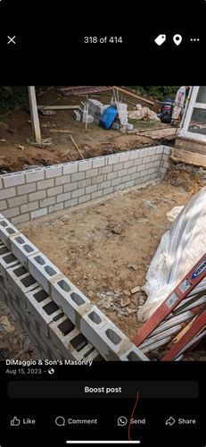 Foundations for DiMaggio & Son's Masonry in Aston, PA