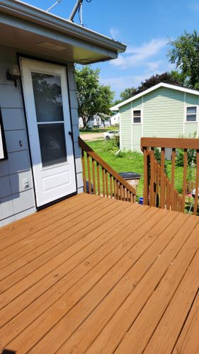 Deck staining for Goodside Painting and Handyman Service in Norwalk, IA