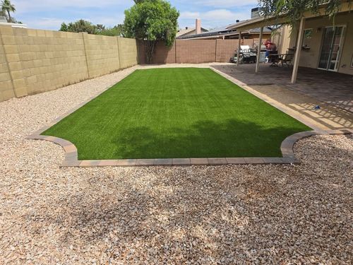 Artificial Turf Installation for WHAT! Luxury Landscapes, LLC. in Chandler, AZ