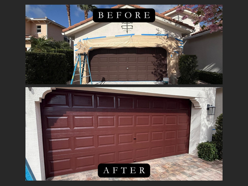 Garage Door Spraying & Re-painting for Zero Pressure Roof Cleaning INC in West Palm Beach, FL