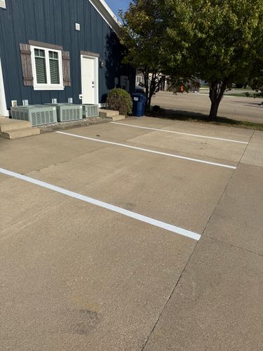 Line Striping for Midwest Line Striping LLC in Spirit Lake, IA