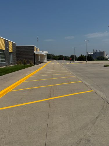 Line Striping for Midwest Line Striping LLC in Spirit Lake, IA