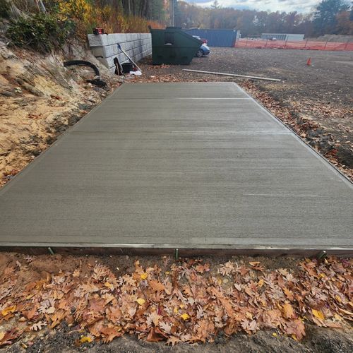 Concrete Slab Construction for Apex Landcare in Salisbury, MA