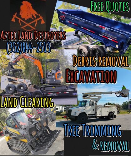 Excavation Services for Aztec Land Destroyers LLC in Ocala, FL