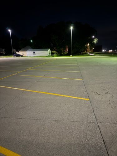 Line Striping for Midwest Line Striping LLC in Spirit Lake, IA