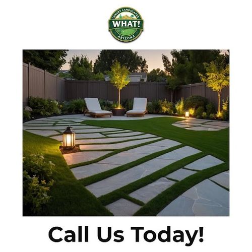 Landscape Lighting for WHAT! Luxury Landscapes, LLC. in Chandler, AZ