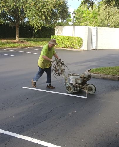 Line Striping for Karas Parking Lot Services LLC in Hernando County, FL