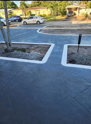 Stamped Concrete Installation for Beautiful and Affordable Stamped Concrete by Castilla Concrete Finish Design Corp in Sunrise, FL