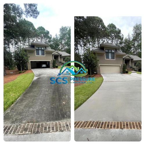 Driveway and Sidewalk Cleaning for SCS Pressure Washing LLC in Hilton Head Island, SC