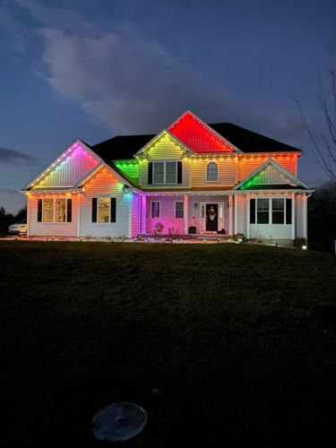 Patio Light Installation for Deck the Halls in Bristol, CT