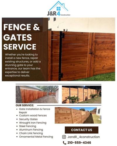 Fencing for J and R Co. in San Antonio,  TX