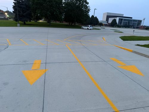 Line Striping for Midwest Line Striping LLC in Spirit Lake, IA