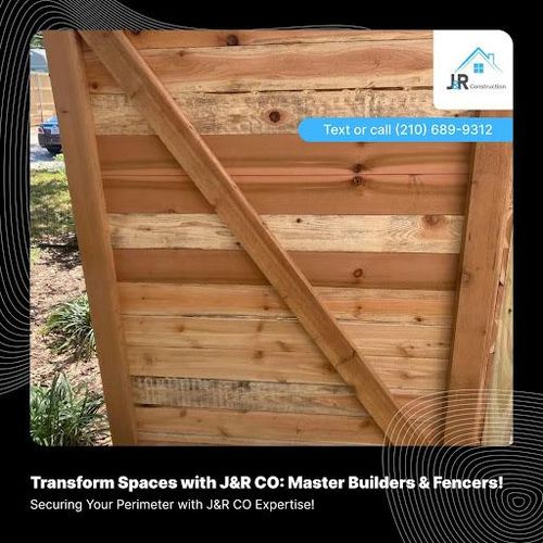 Fencing for J and R Co. in San Antonio,  TX