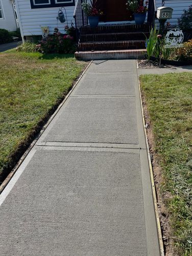 Sidewalk Installation for Azores Concrete L.T.D. in Port Jefferson Station, NY