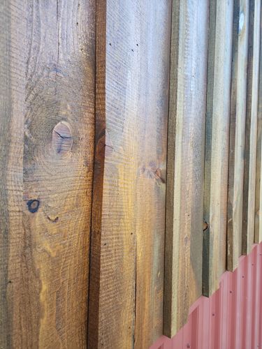 Staining for Shay’s Chinking in Hamilton, MT
