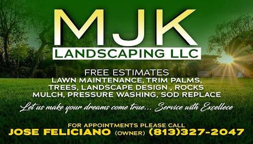 Mulch Installation for MJK Landscaping LLC in Wesley Chapel, FL