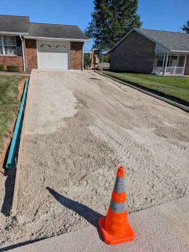 Driveway Construction for J&S Mowing & More in Huntingburg, IN
