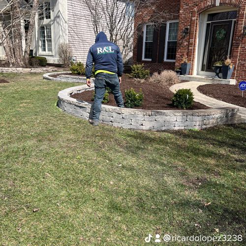 Retaining Wall Construction for R&L Deluxe Landscaping in Hanover Park, IL