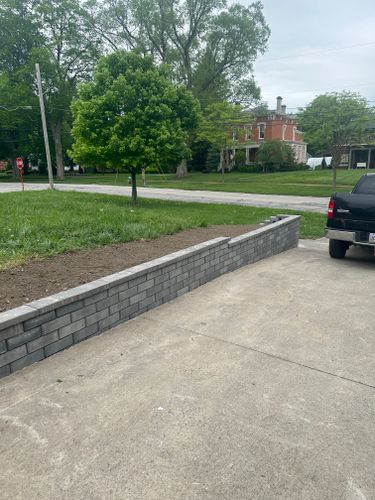 Retaining Wall Construction for OT Lawn and Landscaping LLC in Carey, OH