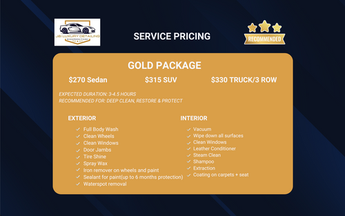 Gold Package for J&I Luxury Detailing in Polk County, FL