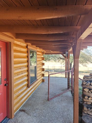 Log Home Finishing for Moss Construction in Longview, TX