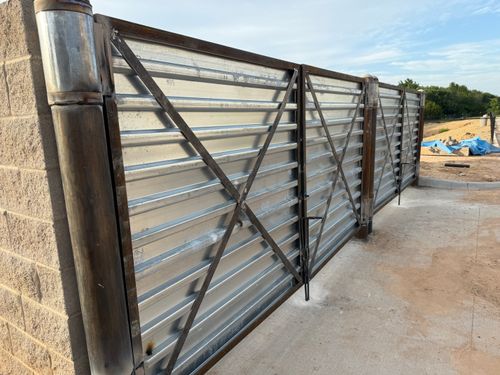 Metal Gate fabrication and installation for BCS Metal Construction LLC in Springtown, TX