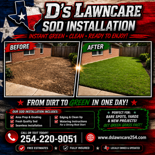  for D’s Lawncare in Killeen, TX